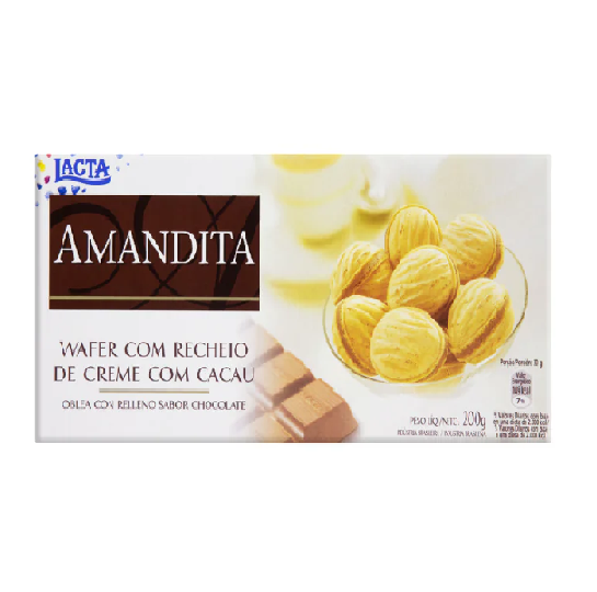 Lacta Biscoito Wafer Amandita (200g)